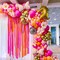 Pink and Orange Balloons 60PCS 12 inch Orange Hot Pink Light Pink Latex Balloons with Ribbons for Party Decoration